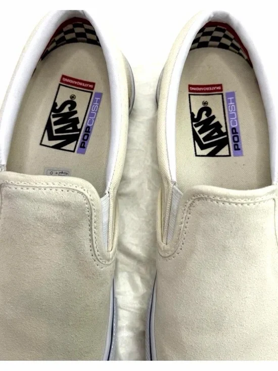 Vans Suede Slip-On Sneakers in Off-White - Picture 3 of 7